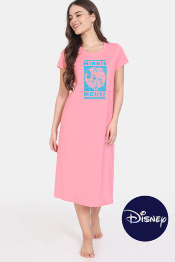 Buy Zivame Disney Knit Cotton Loungewear Dress - Flamingo Pink